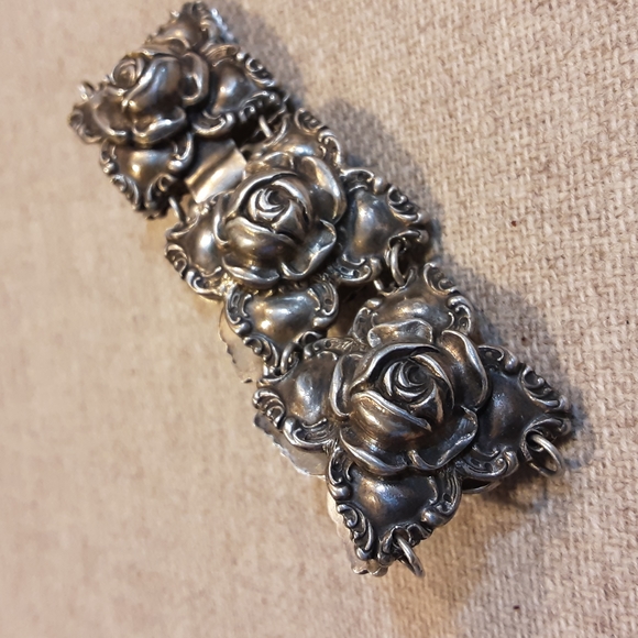 Vintage Spectacular c1940 RUBENS Mexico Rose Bracelet - Picture 10 of 12